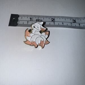 White Fox Pin Brooch
